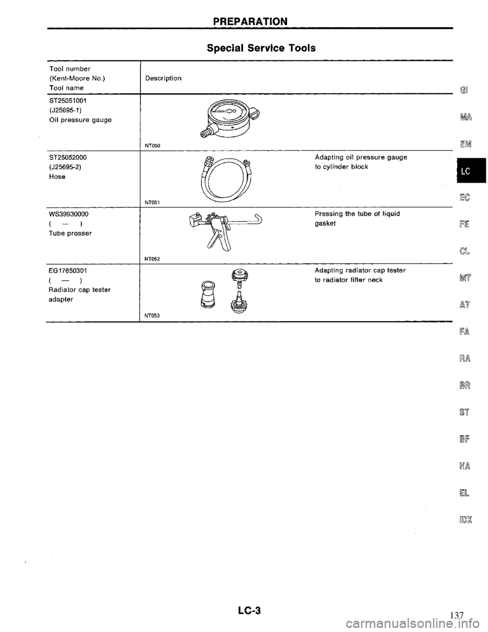NISSAN PRIMERA 1995  Service Repair Manual 137 