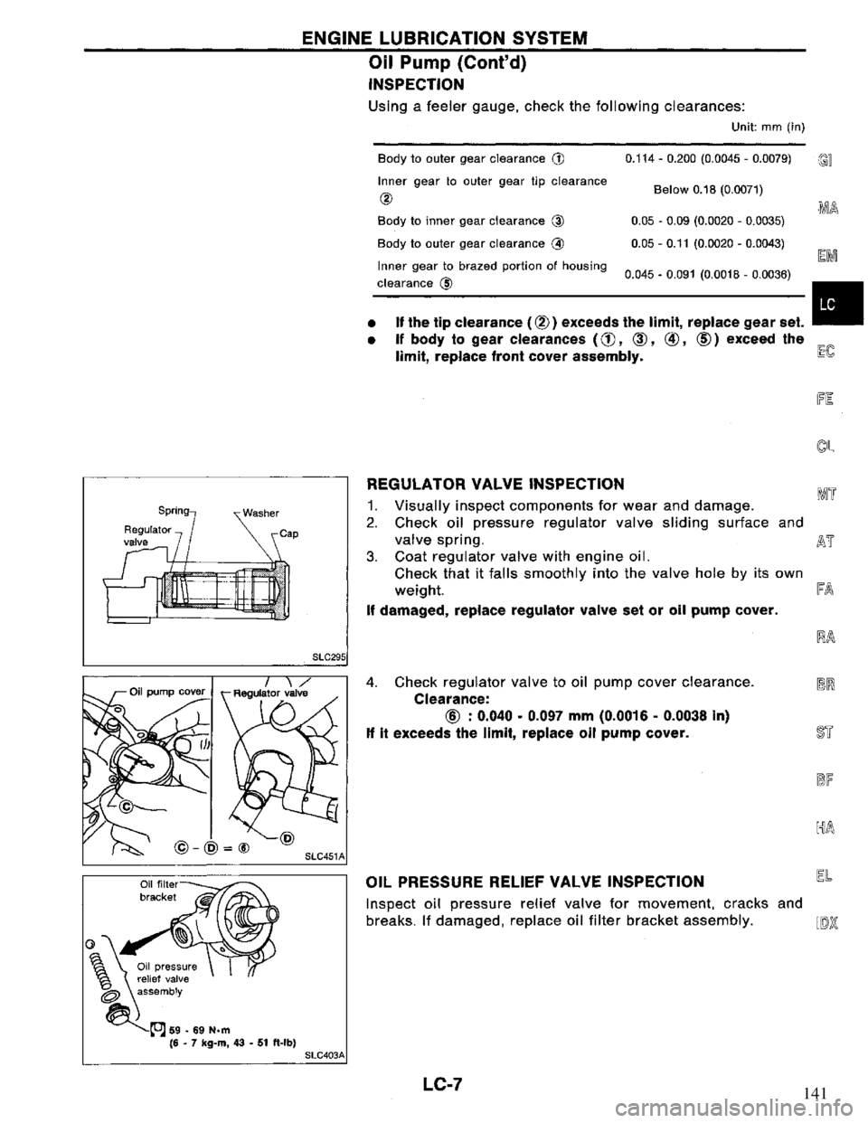 NISSAN PRIMERA 1995  Service Repair Manual 141 