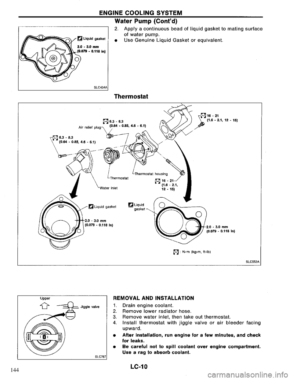 NISSAN PRIMERA 1995  Service Repair Manual 144 