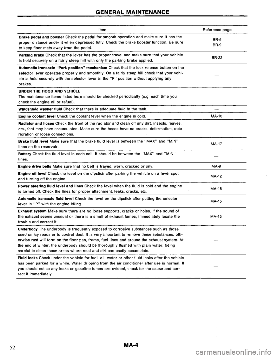 NISSAN PRIMERA 1995  Service Repair Manual 52 