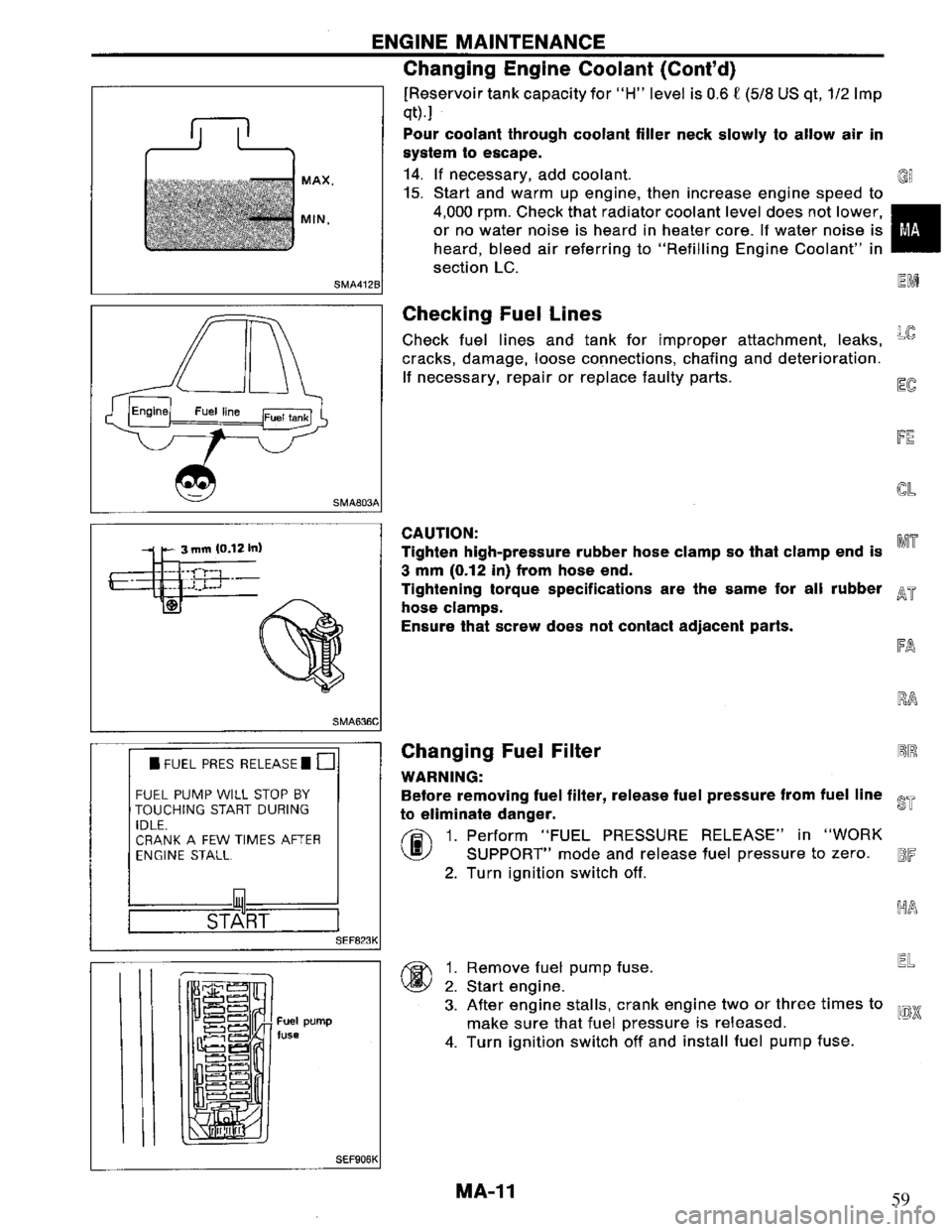 NISSAN PRIMERA 1995  Service Repair Manual 59 
