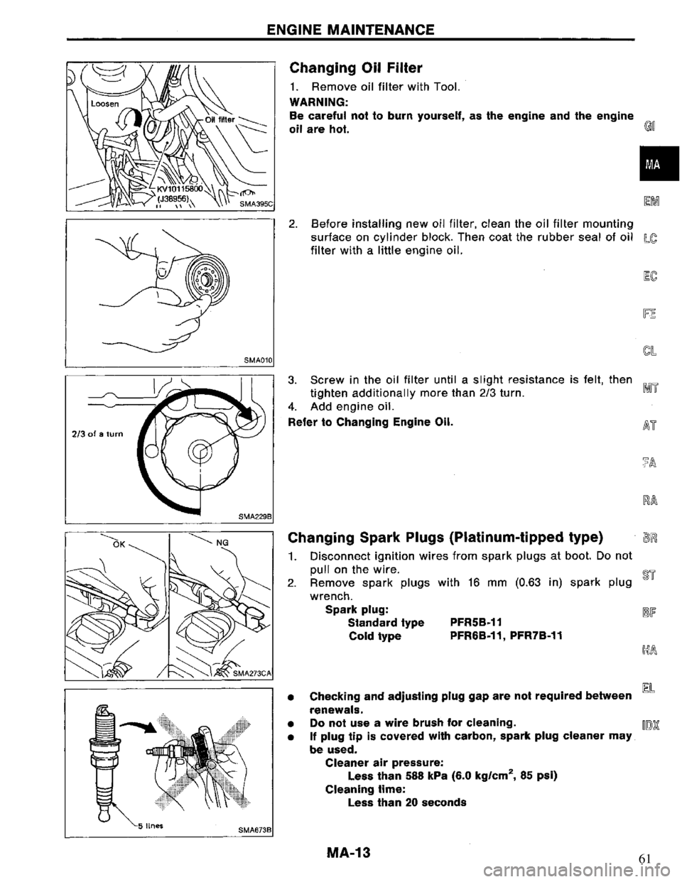 NISSAN PRIMERA 1995  Service Repair Manual 61 