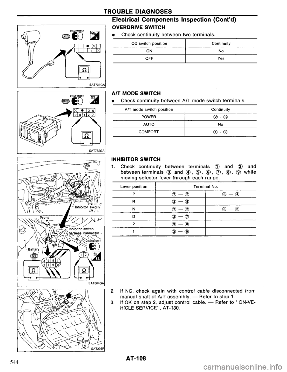NISSAN PRIMERA 1995  Service Repair Manual 544 