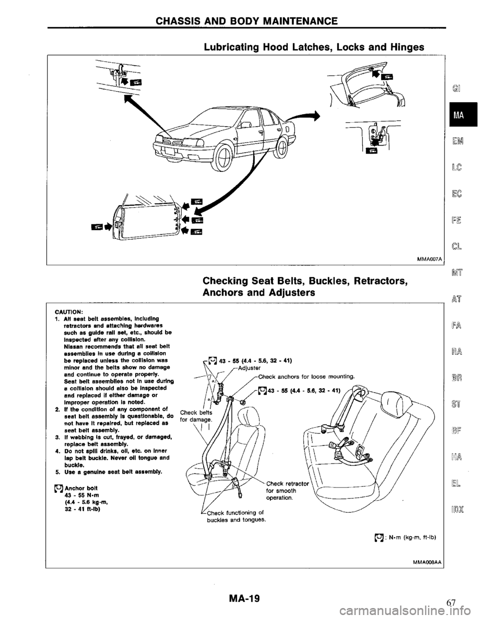 NISSAN PRIMERA 1995  Service Repair Manual 67 