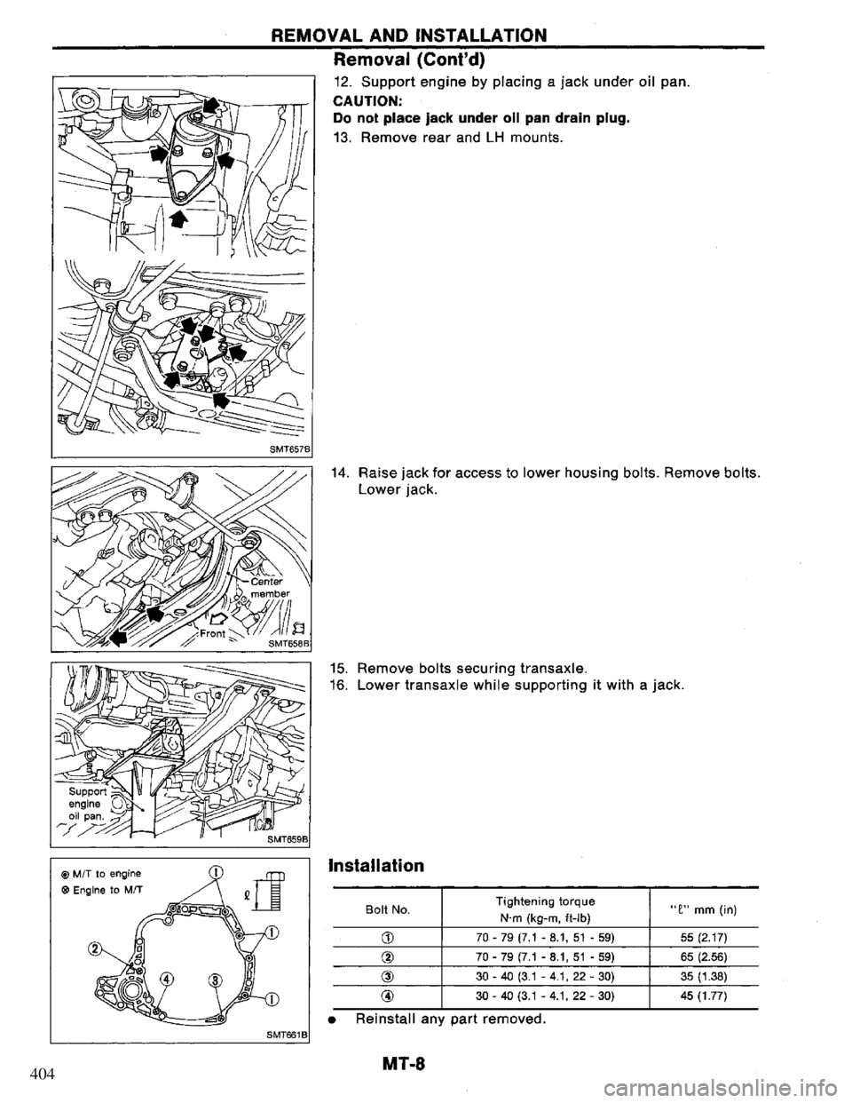 NISSAN PRIMERA 1995  Service Repair Manual 404 
