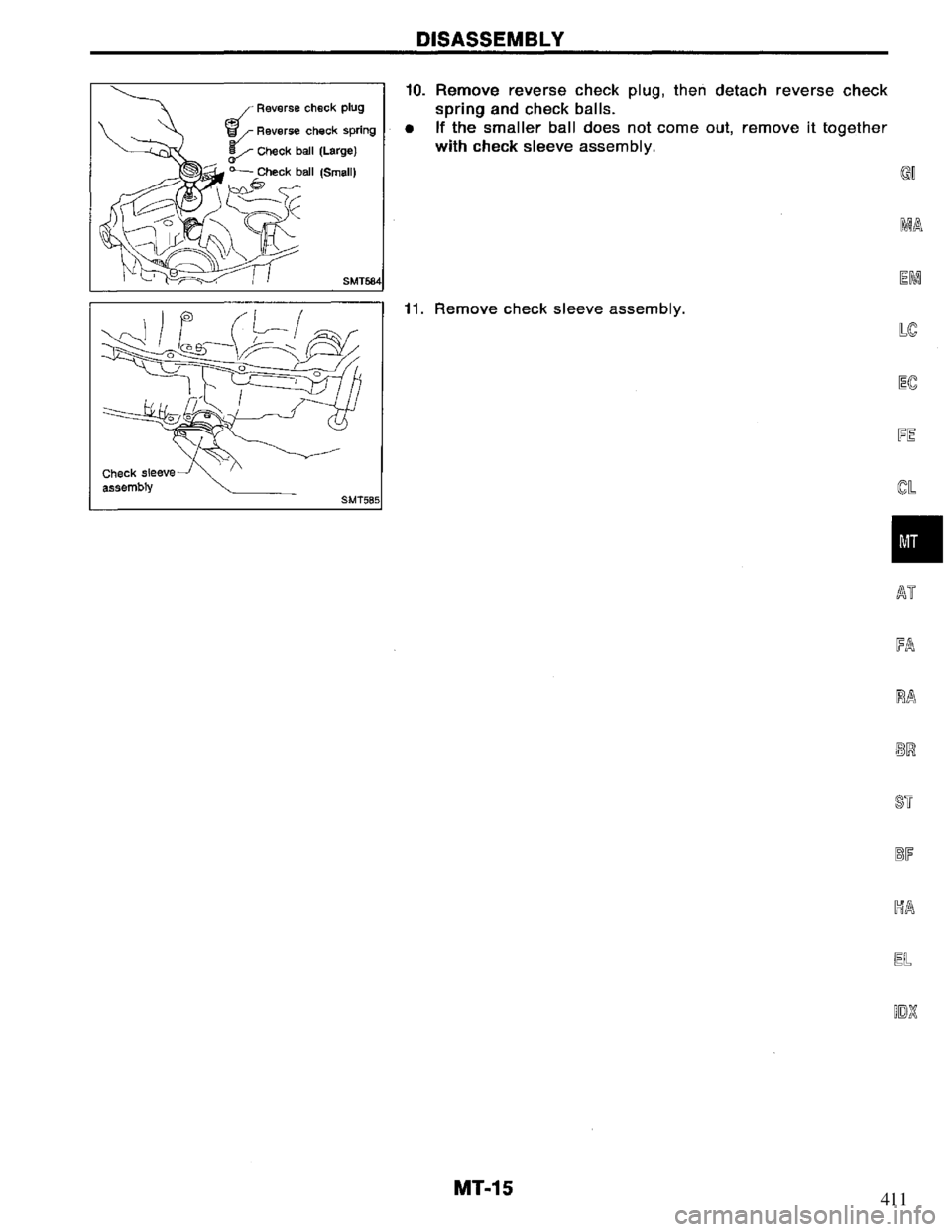 NISSAN PRIMERA 1995  Service Repair Manual 411 