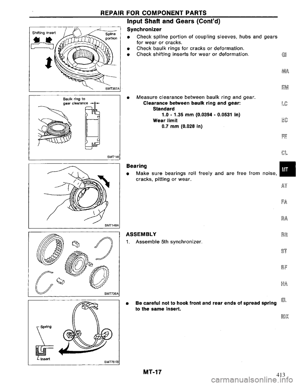 NISSAN PRIMERA 1995  Service Repair Manual 413 
