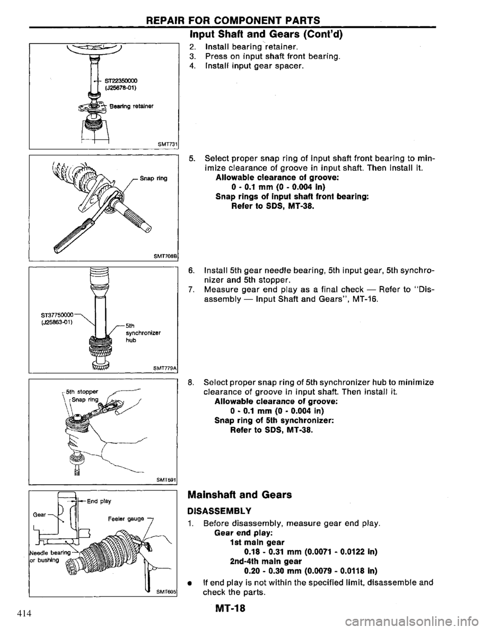 NISSAN PRIMERA 1995  Service Repair Manual 414 