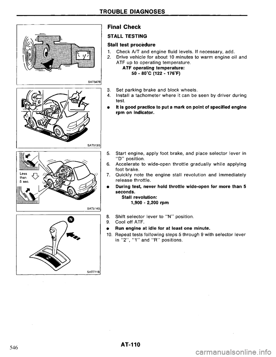 NISSAN PRIMERA 1995  Service Repair Manual 546 