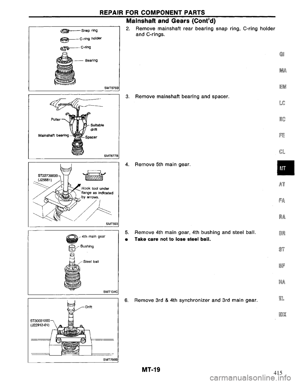 NISSAN PRIMERA 1995  Service Repair Manual 415 