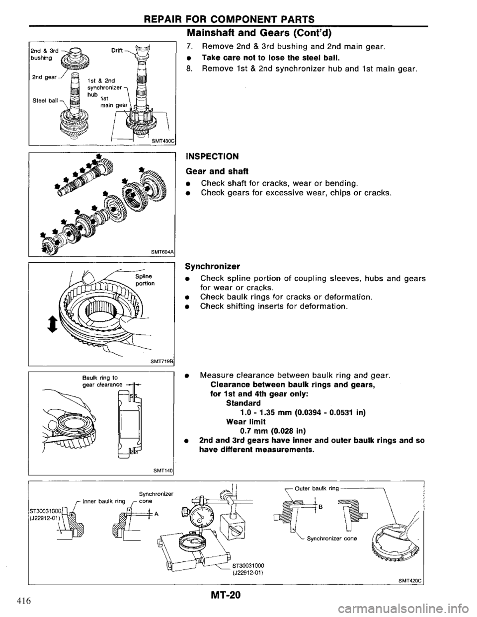 NISSAN PRIMERA 1995  Service Repair Manual 416 