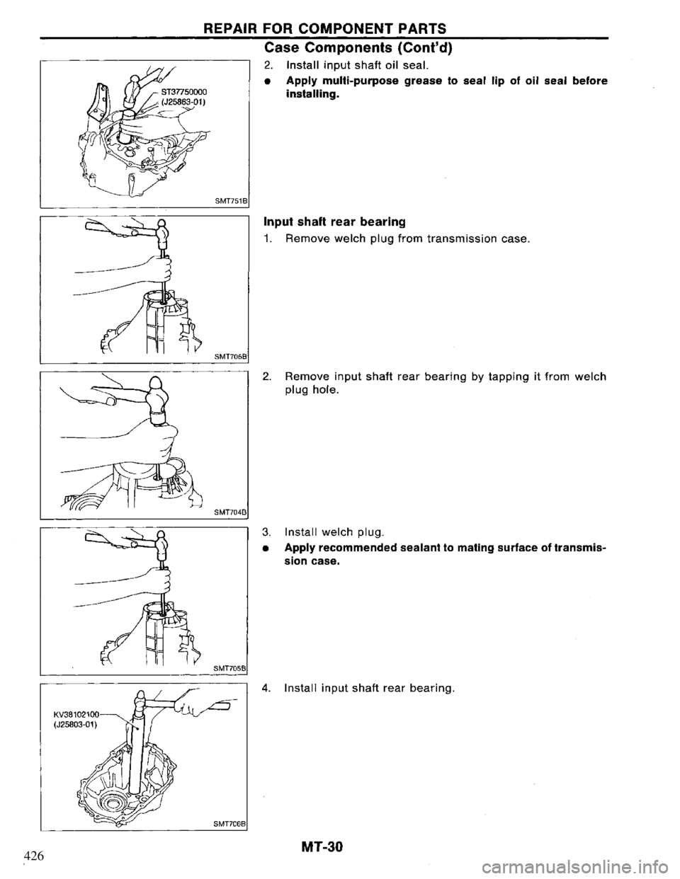 NISSAN PRIMERA 1995  Service Repair Manual 426 