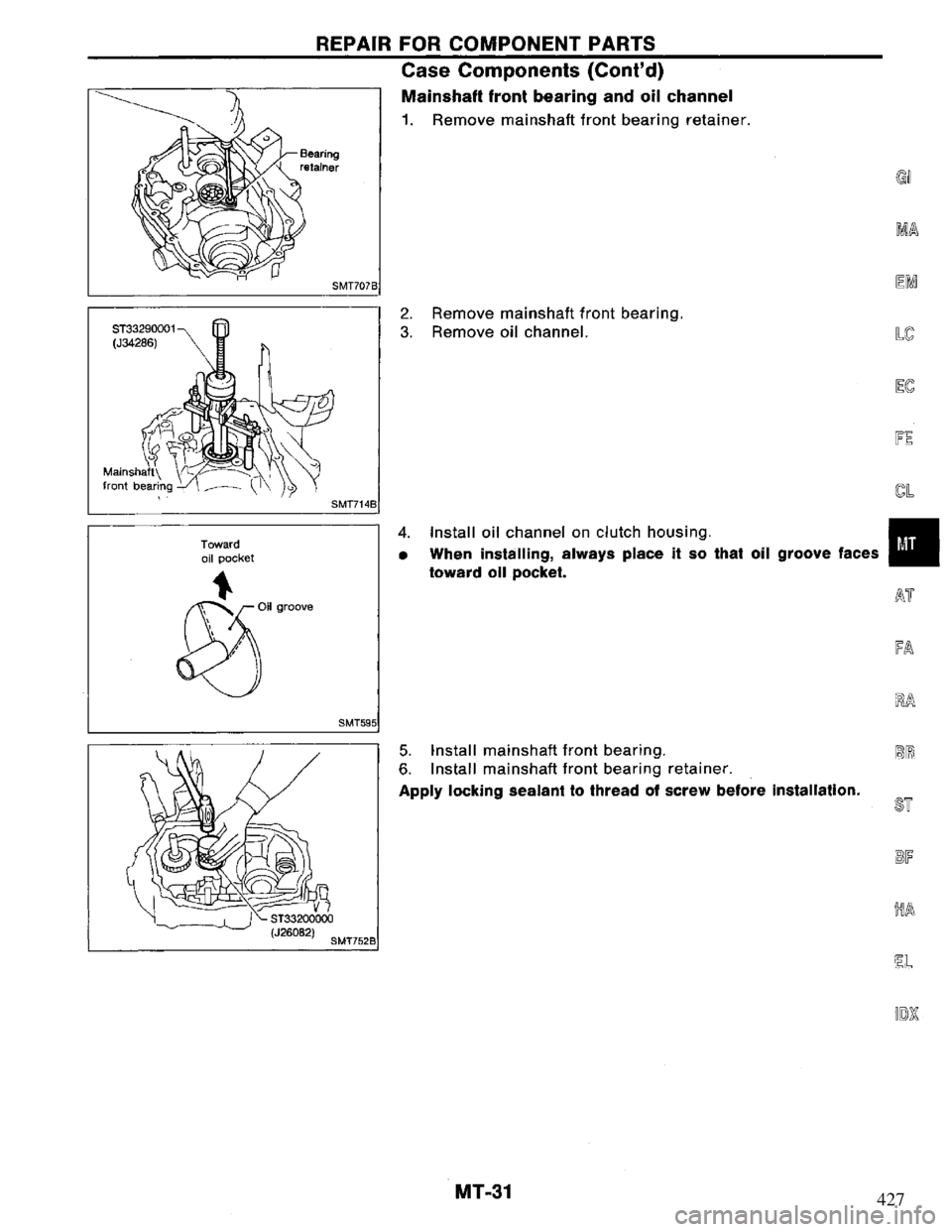 NISSAN PRIMERA 1995  Service Repair Manual 427 