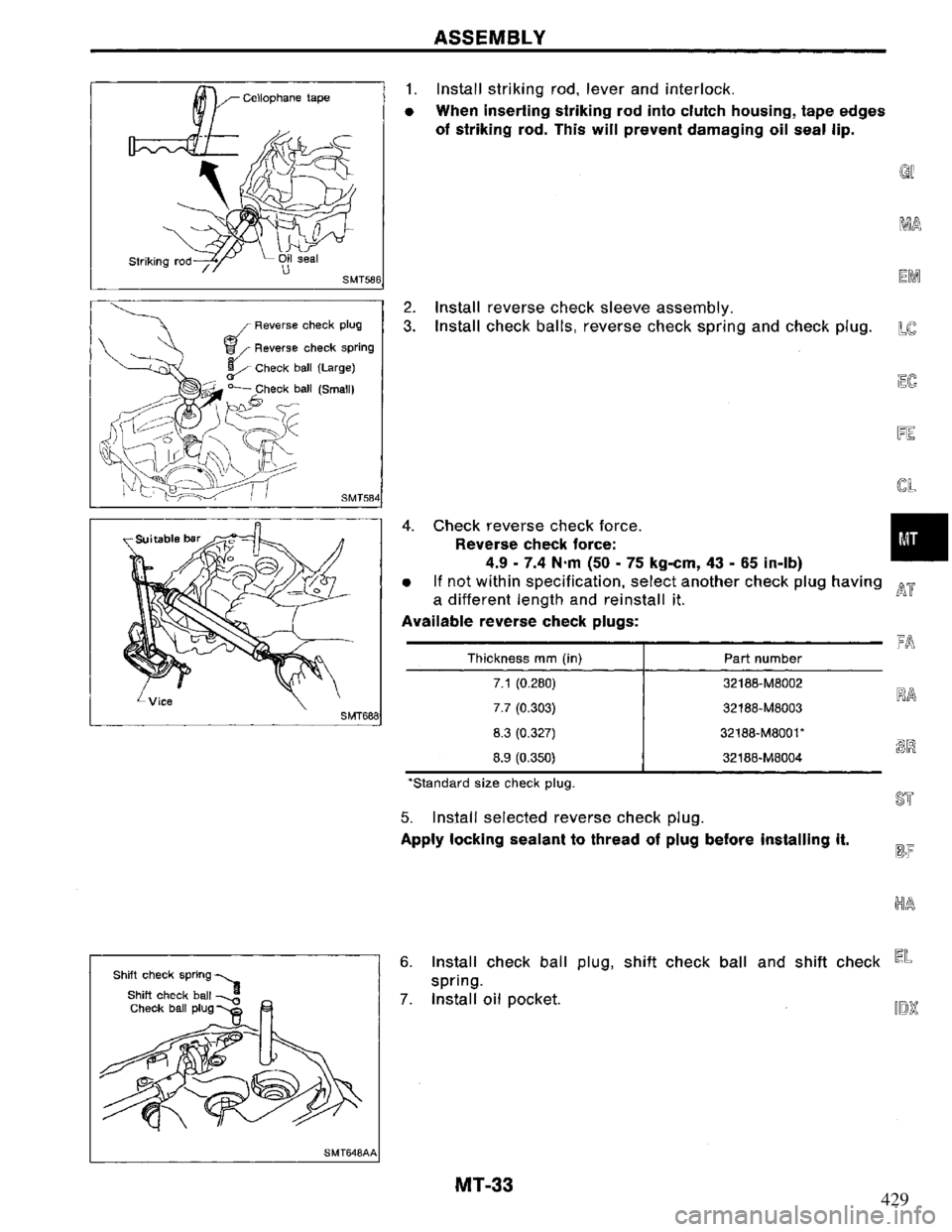 NISSAN PRIMERA 1995  Service Repair Manual 429 