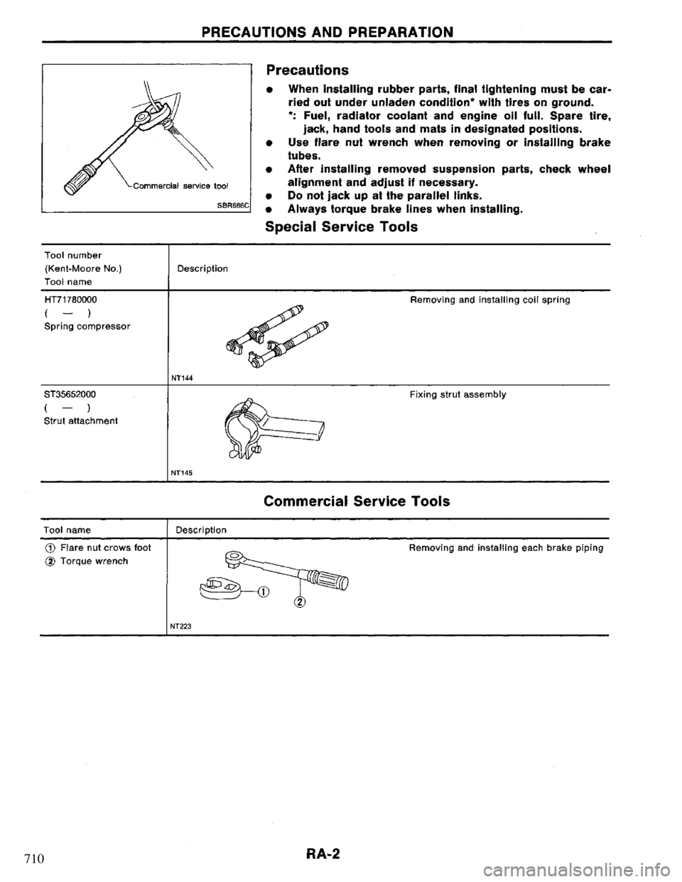NISSAN PRIMERA 1995  Service Repair Manual 710 