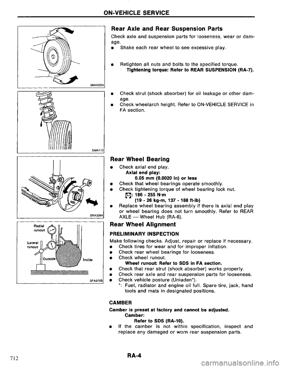 NISSAN PRIMERA 1995  Service Repair Manual 712 