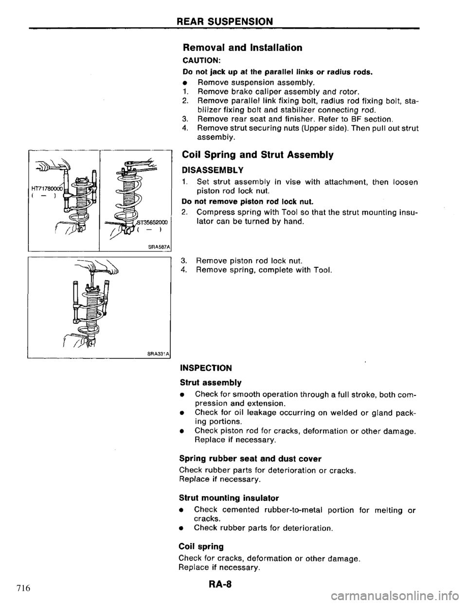 NISSAN PRIMERA 1995  Service Repair Manual 716 