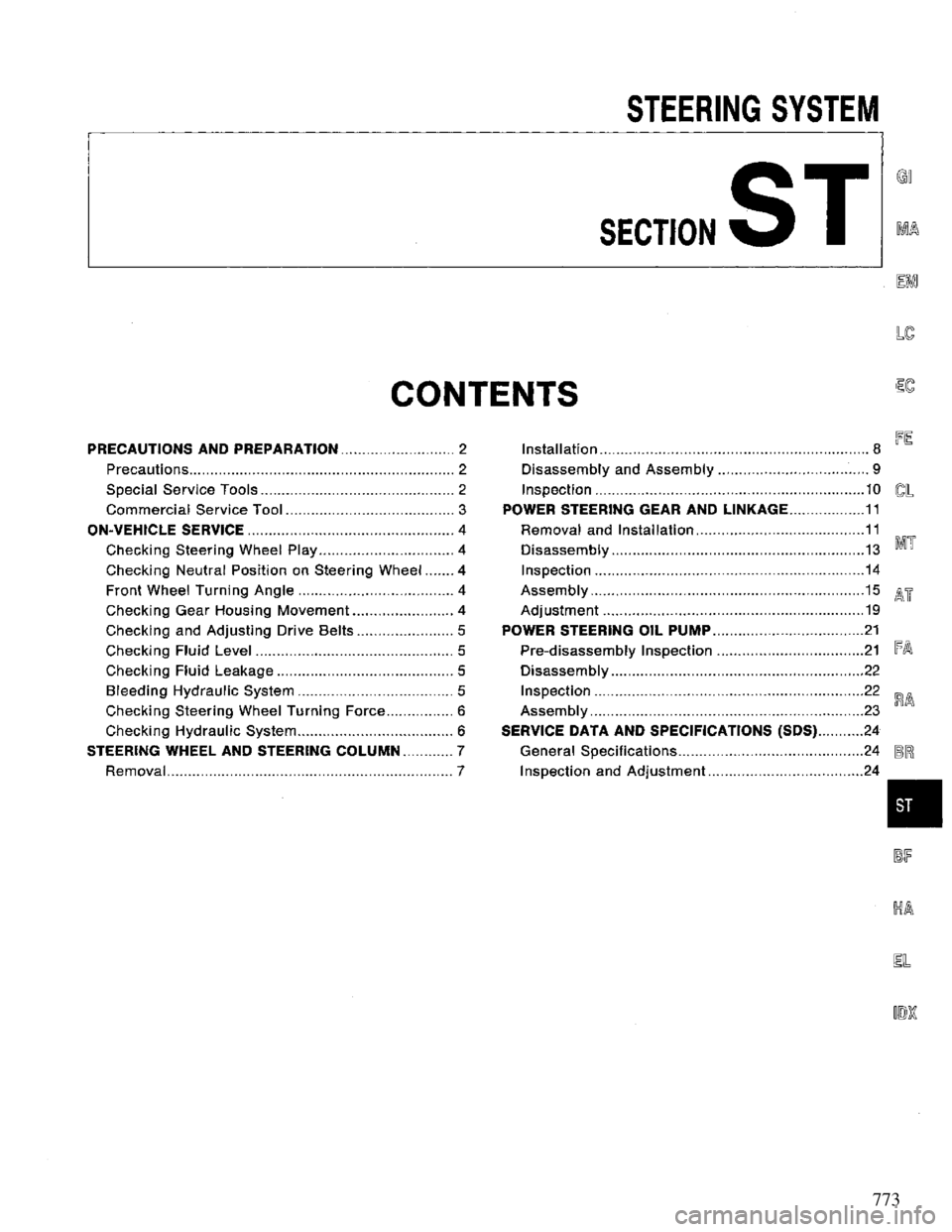 NISSAN PRIMERA 1995  Service Repair Manual 773 