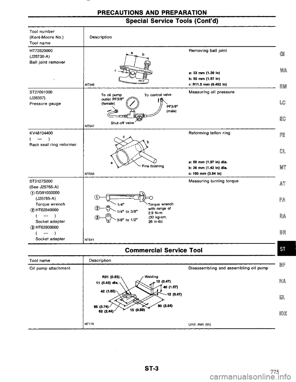 NISSAN PRIMERA 1995  Service Repair Manual 775 