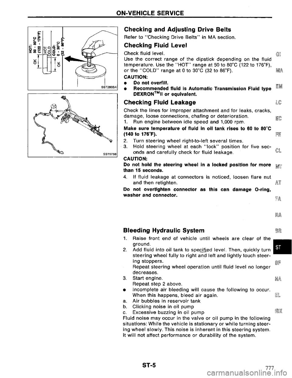 NISSAN PRIMERA 1995  Service Repair Manual 777 