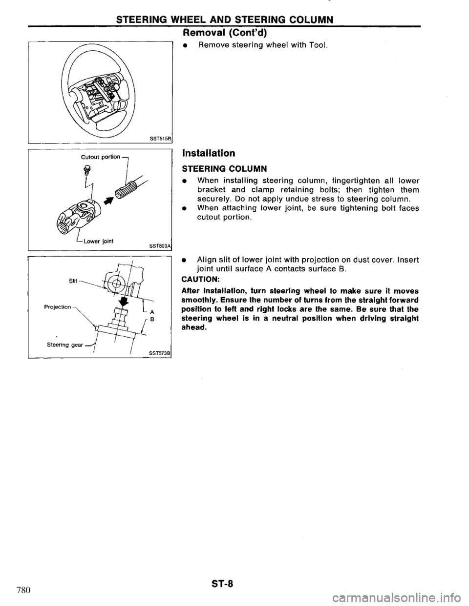 NISSAN PRIMERA 1995  Service Repair Manual 780 