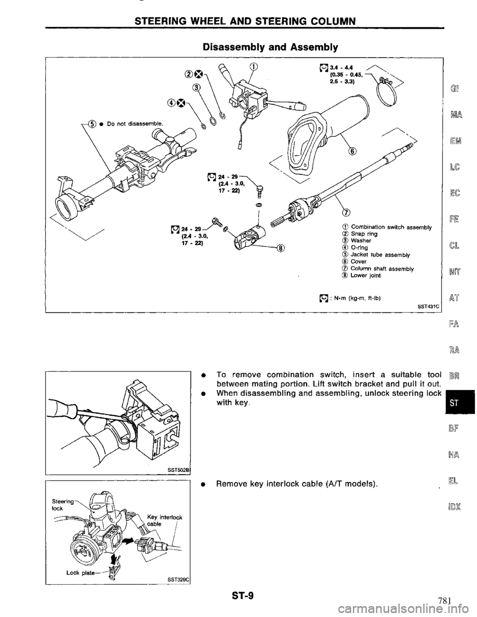 NISSAN PRIMERA 1995  Service Repair Manual 781 