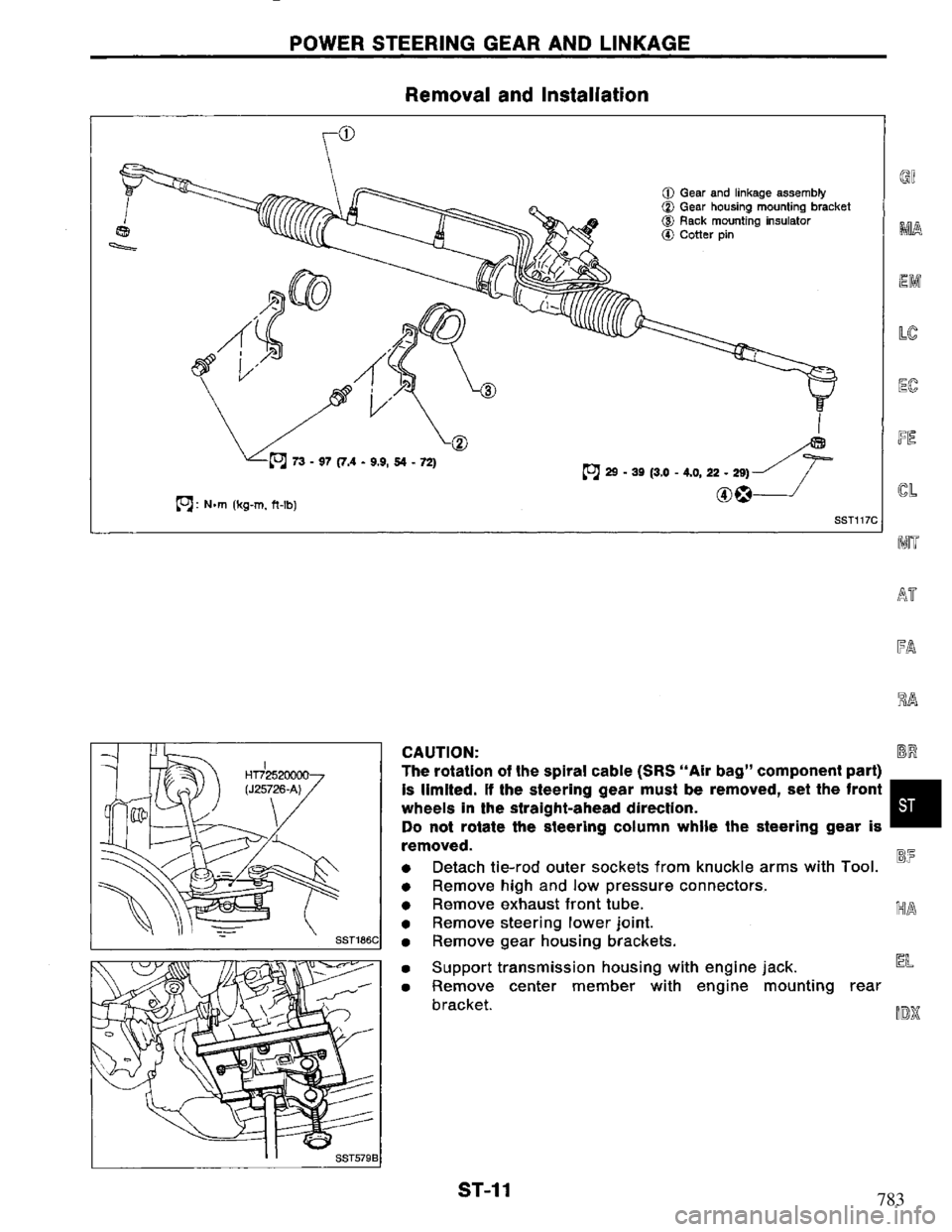 NISSAN PRIMERA 1995  Service Repair Manual 783 