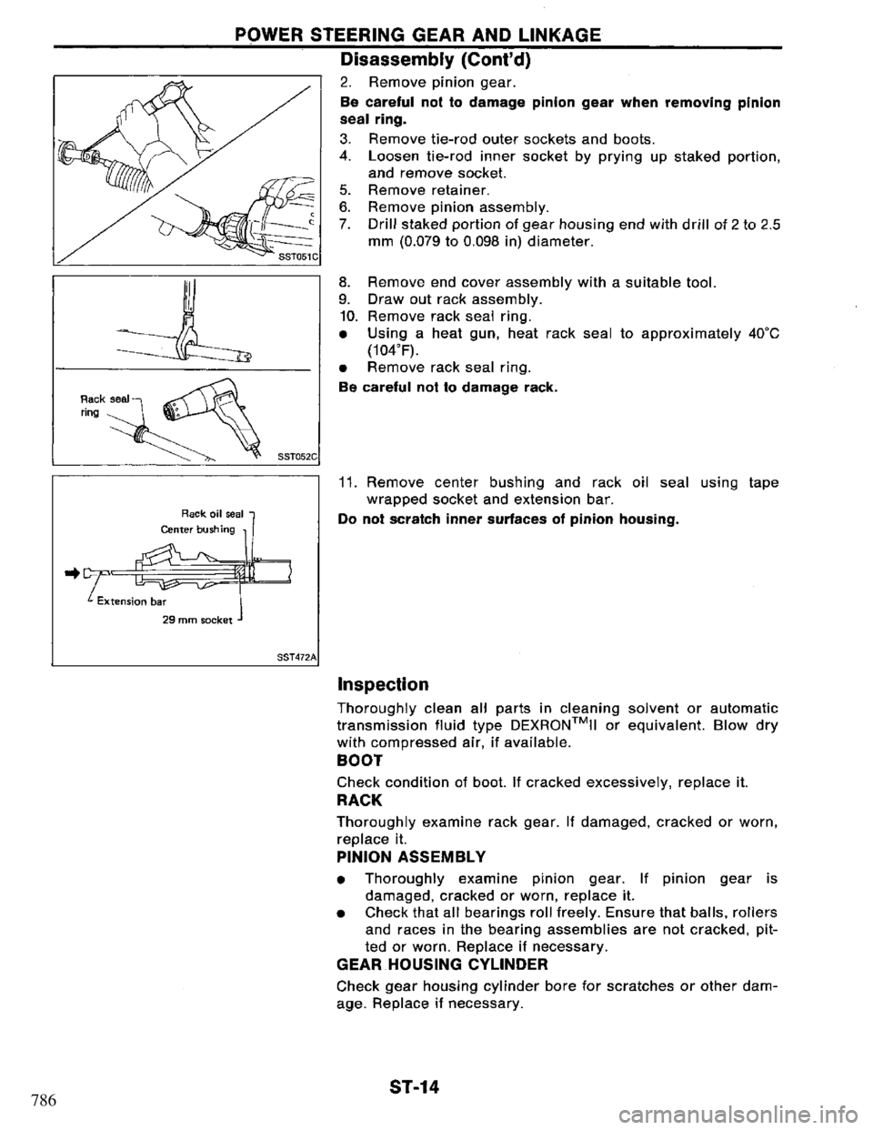 NISSAN PRIMERA 1995  Service Repair Manual 786 