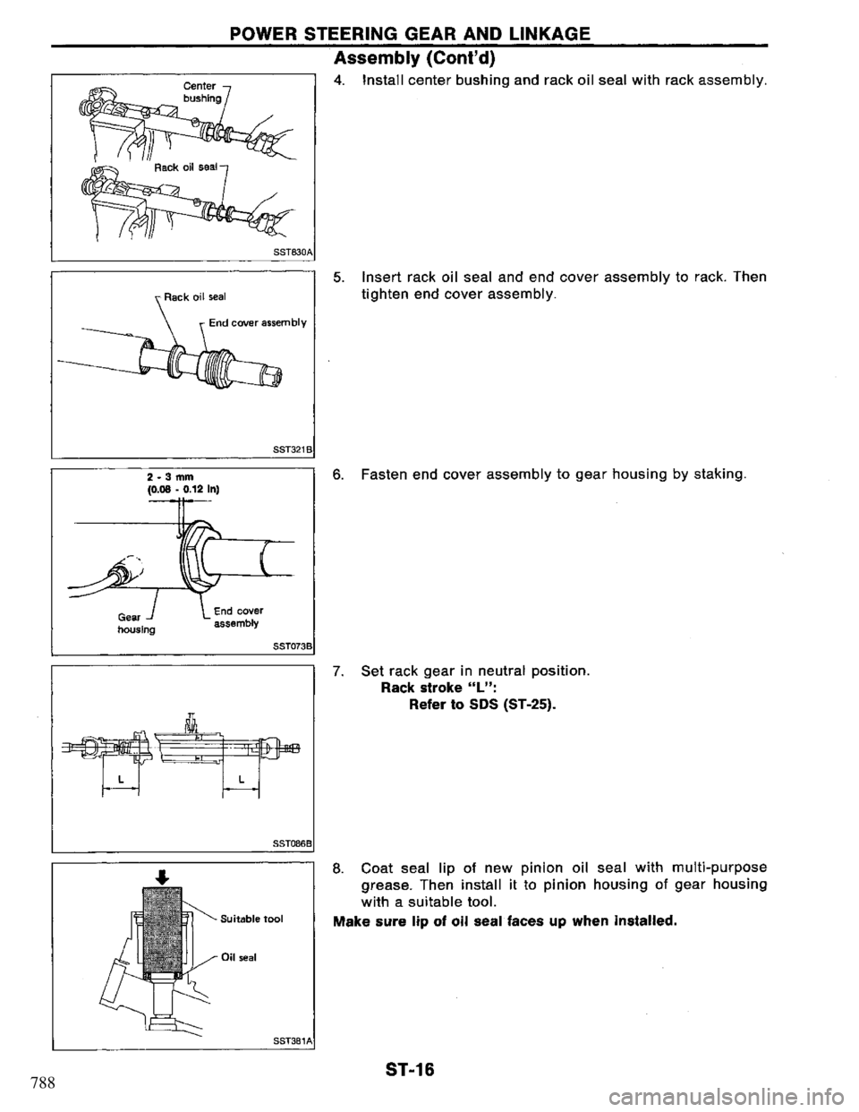 NISSAN PRIMERA 1995  Service Repair Manual 788 