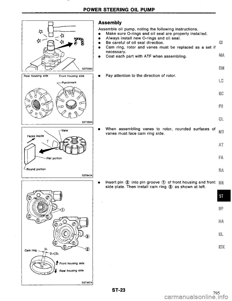 NISSAN PRIMERA 1995  Service Repair Manual 795 