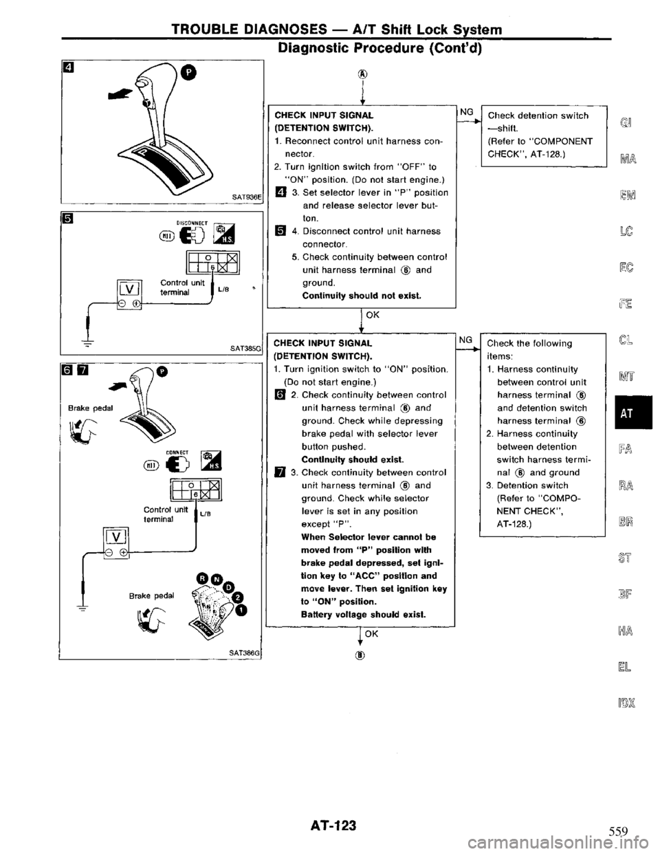 NISSAN PRIMERA 1995  Service Repair Manual 559 