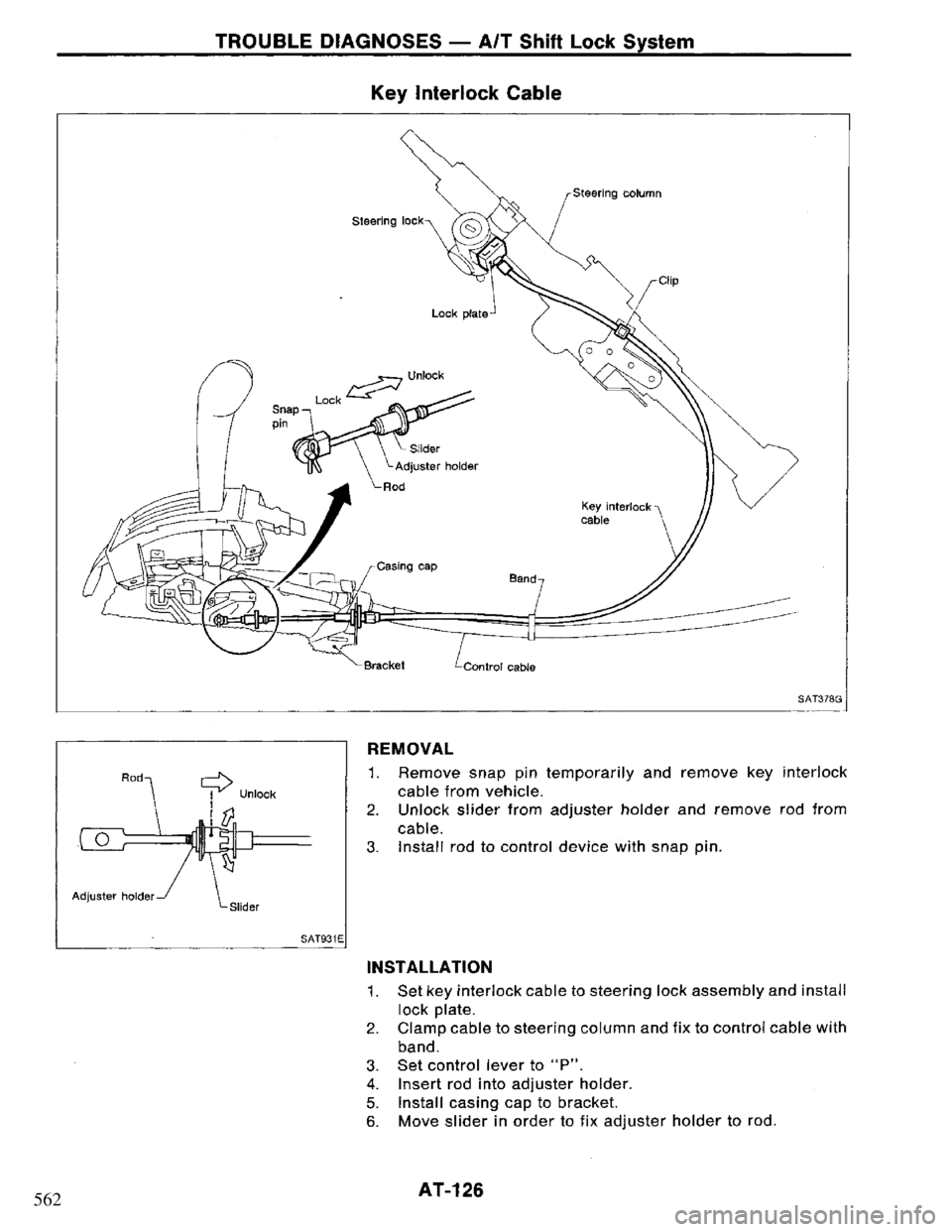 NISSAN PRIMERA 1995  Service Repair Manual 562 
