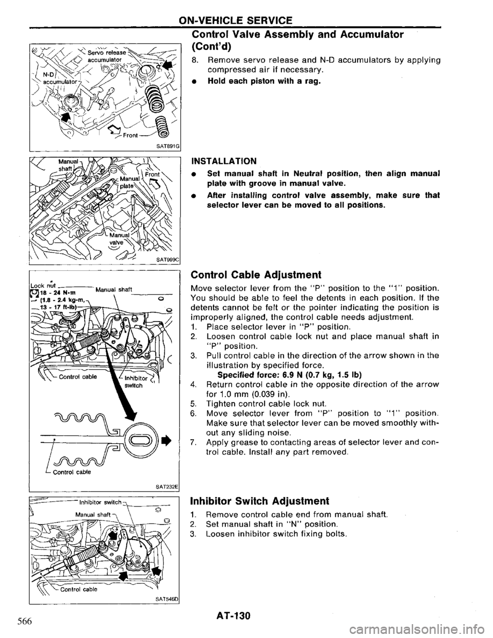 NISSAN PRIMERA 1995  Service Repair Manual 566 