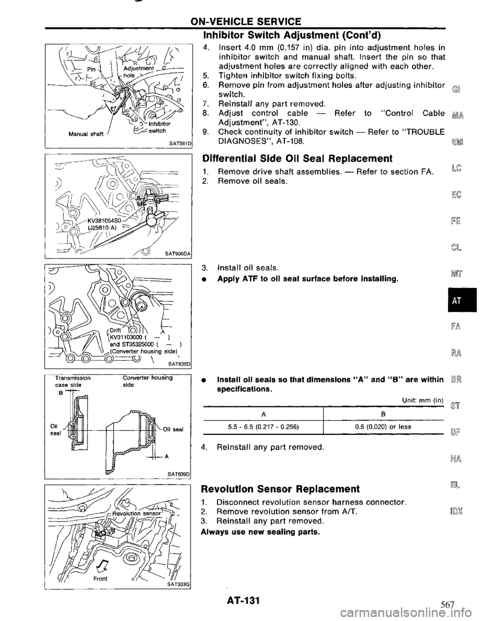 NISSAN PRIMERA 1995  Service Repair Manual 567 