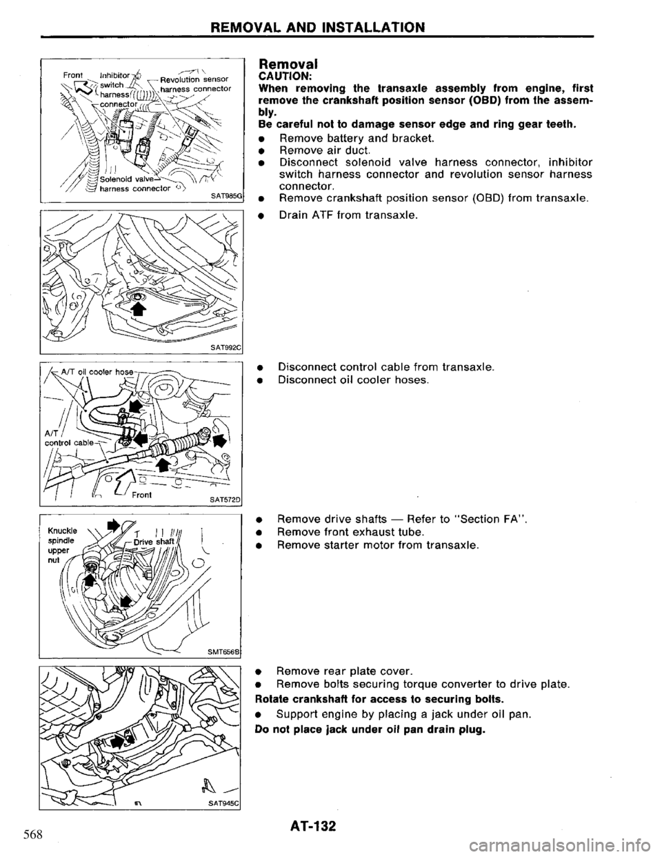 NISSAN PRIMERA 1995  Service Repair Manual 568 