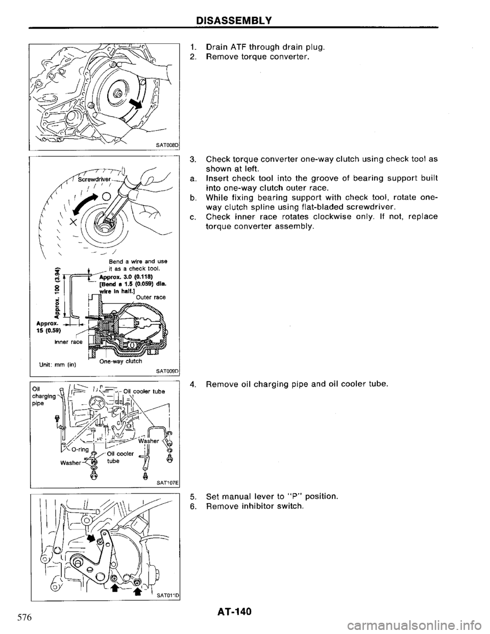 NISSAN PRIMERA 1995  Service Repair Manual 576 