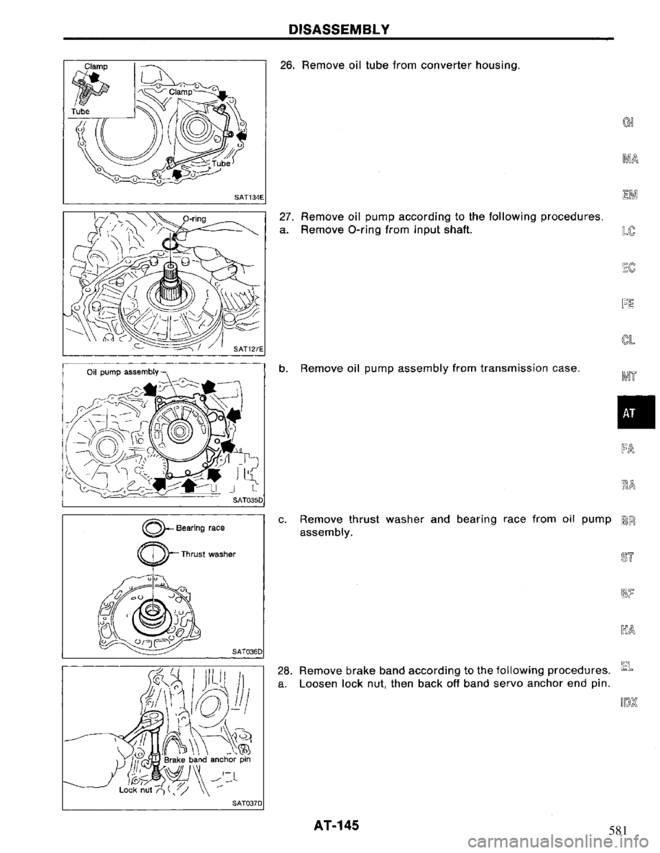 NISSAN PRIMERA 1995  Service Repair Manual 581 