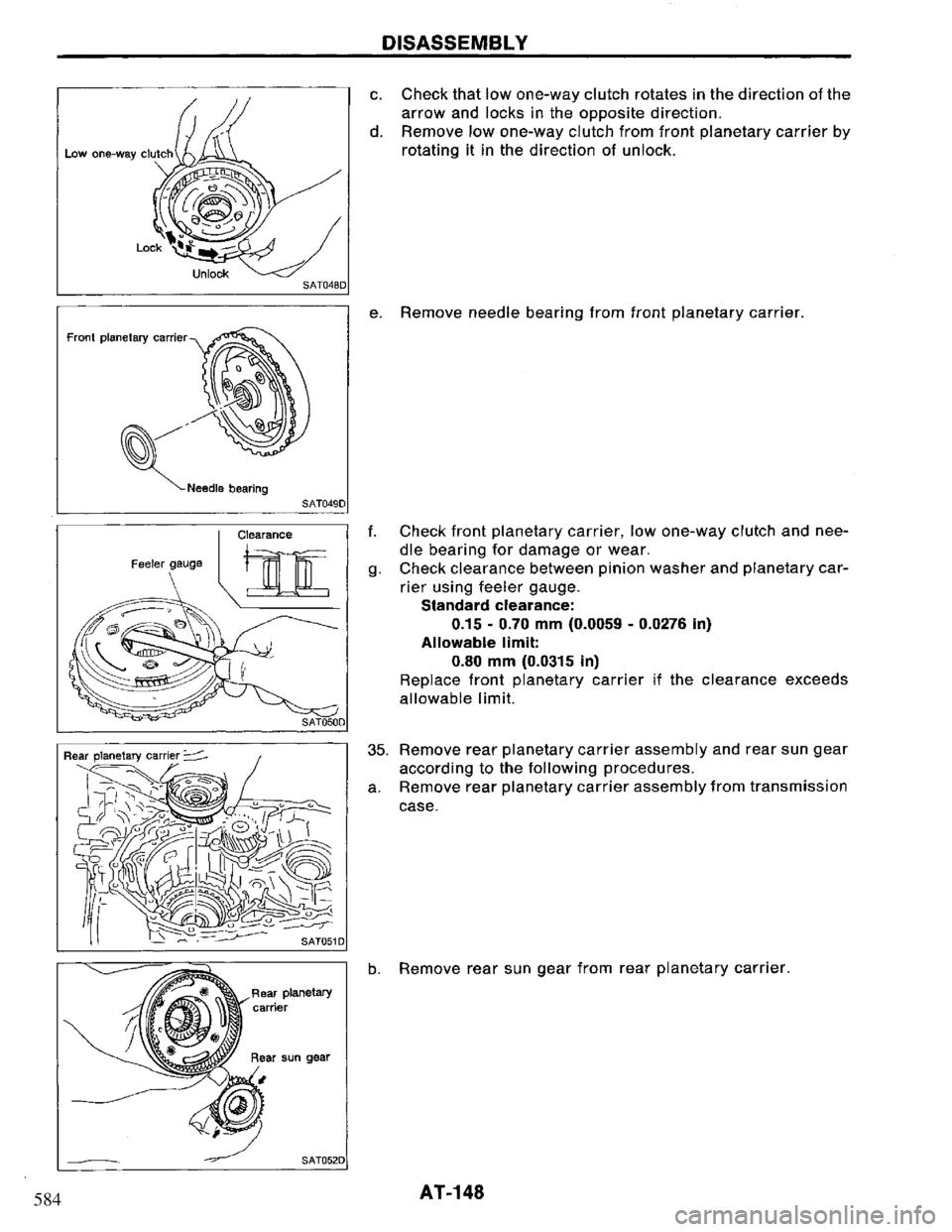 NISSAN PRIMERA 1995  Service Repair Manual 584 