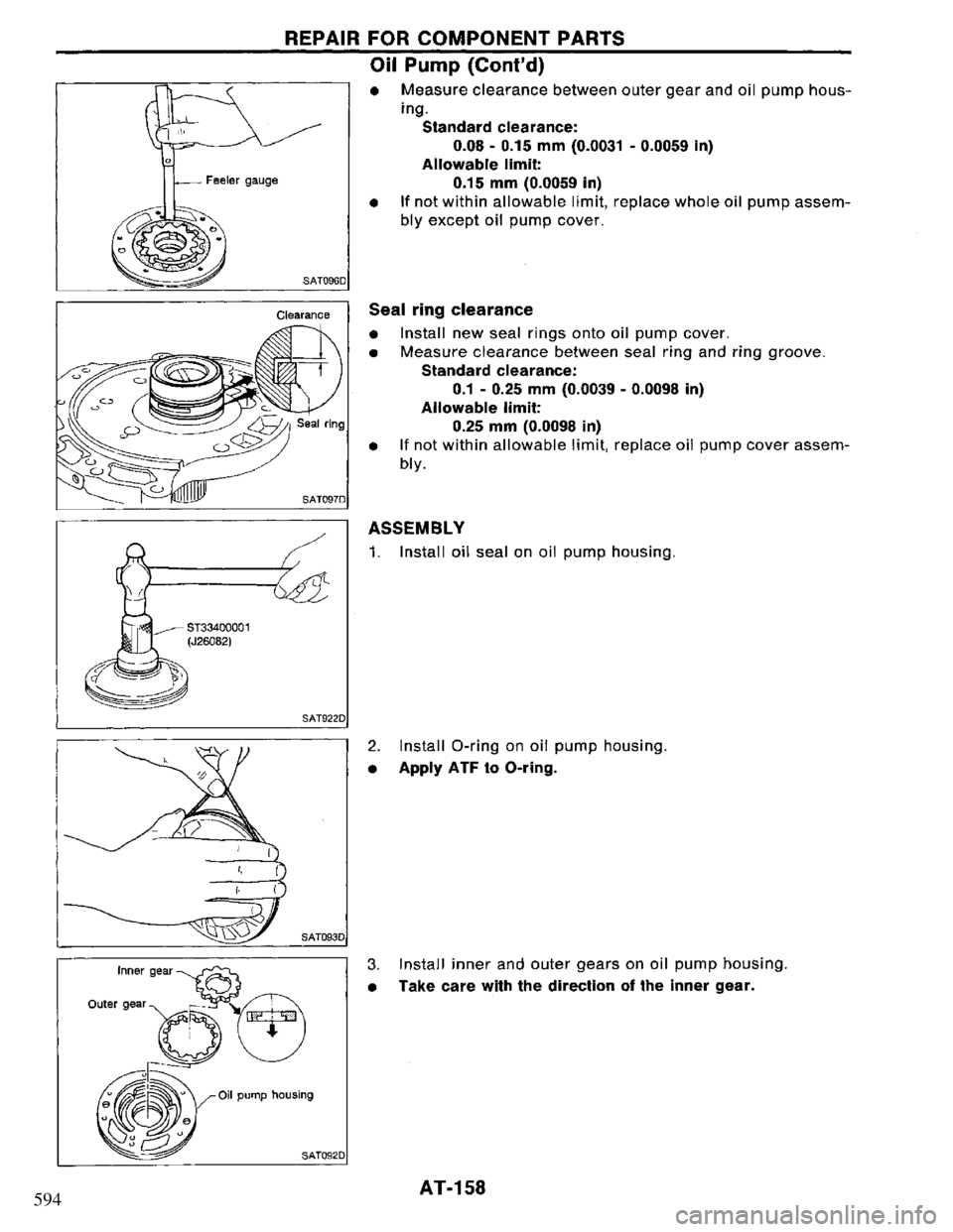 NISSAN PRIMERA 1995  Service Repair Manual 594 