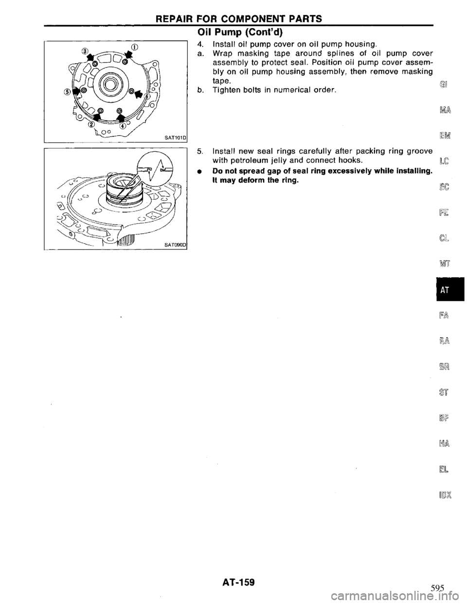 NISSAN PRIMERA 1995  Service Repair Manual 595 