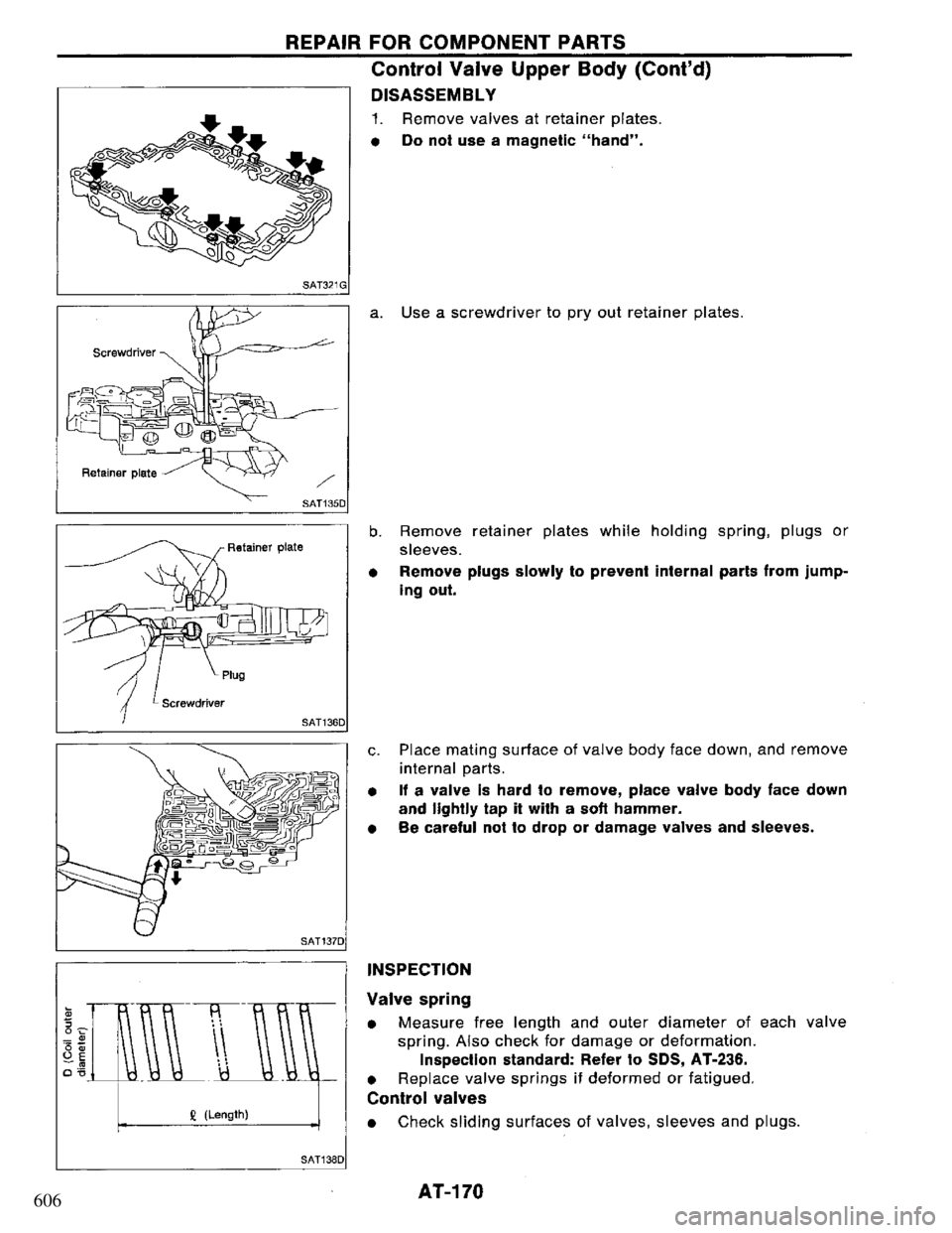 NISSAN PRIMERA 1995  Service Repair Manual 606 