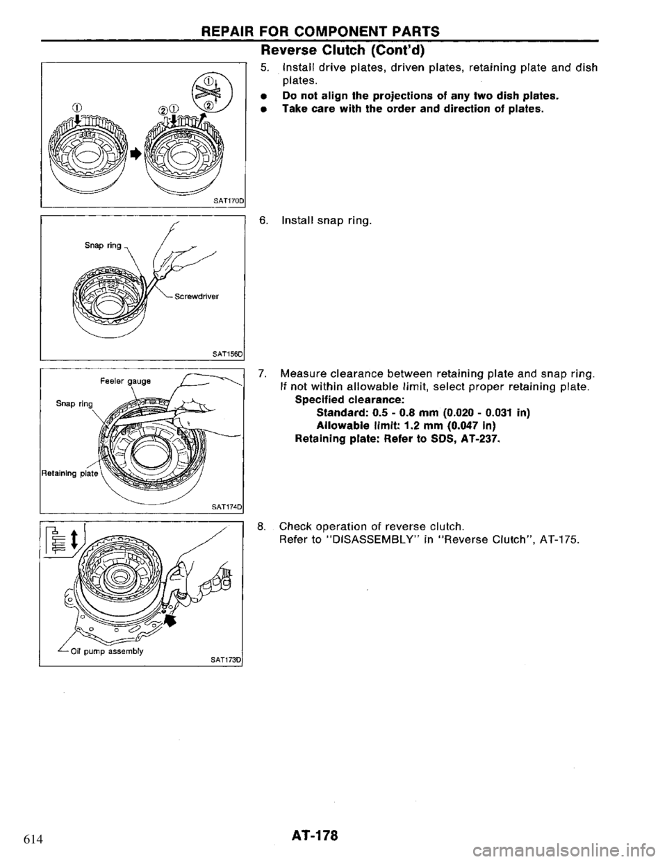 NISSAN PRIMERA 1995  Service Repair Manual 614 