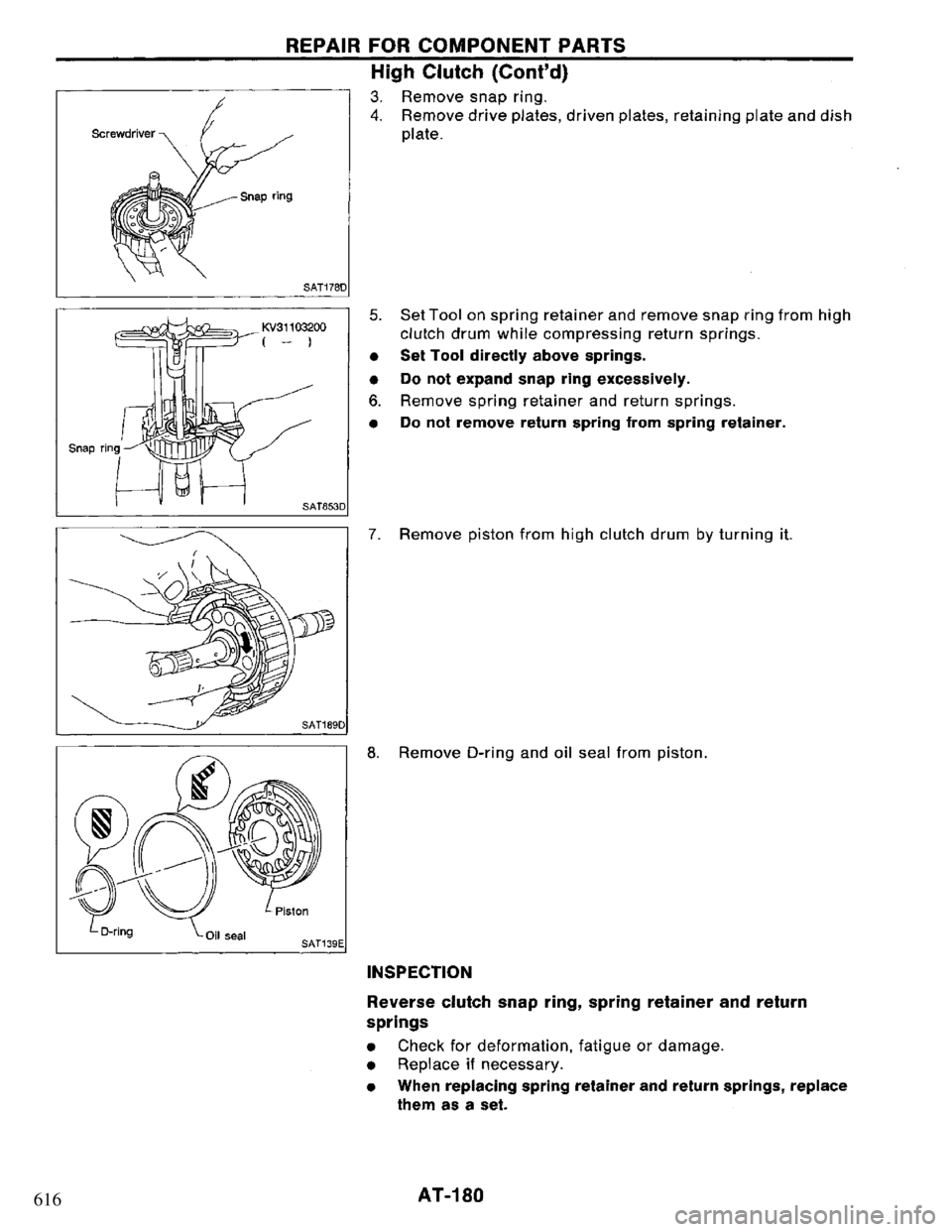 NISSAN PRIMERA 1995  Service Repair Manual 616 