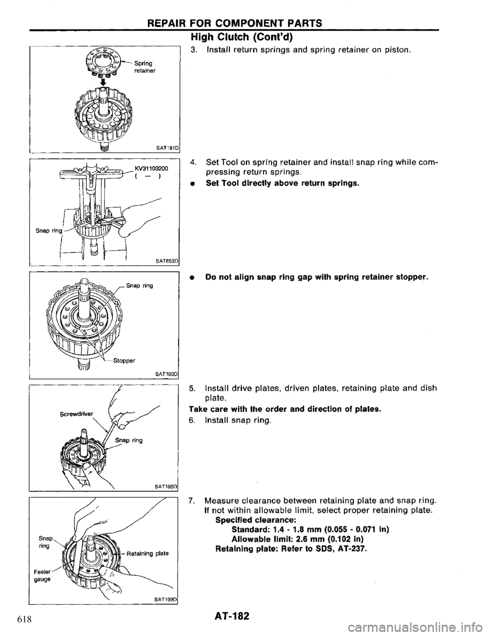 NISSAN PRIMERA 1995  Service Repair Manual 618 