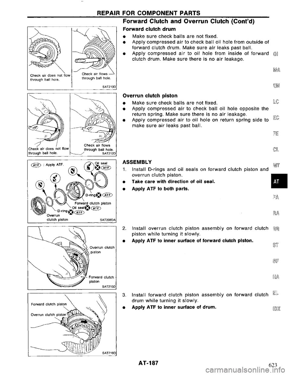NISSAN PRIMERA 1995  Service Repair Manual 623 