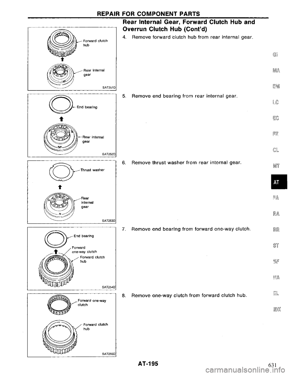 NISSAN PRIMERA 1995  Service Repair Manual 631 