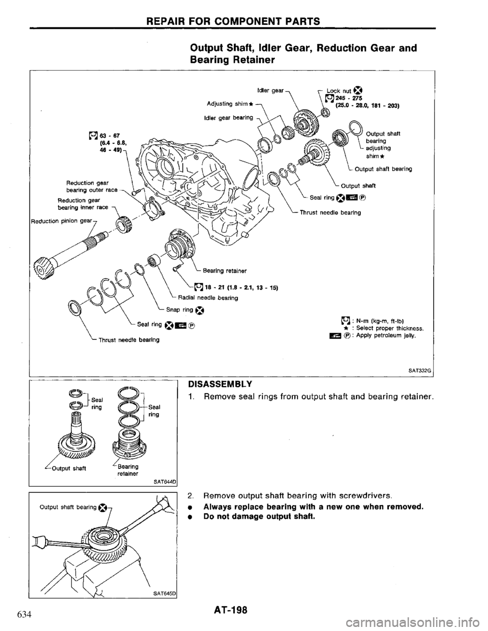 NISSAN PRIMERA 1995  Service Repair Manual 634 