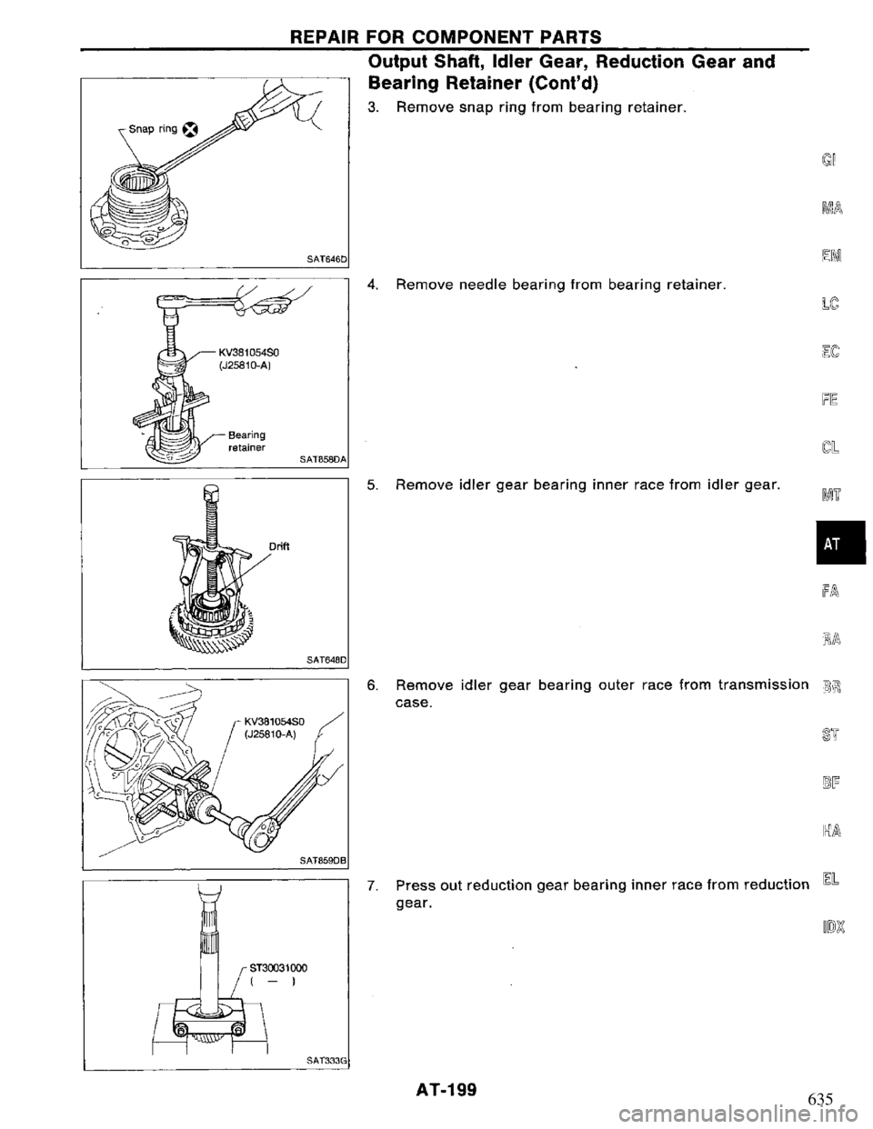 NISSAN PRIMERA 1995  Service Repair Manual 635 