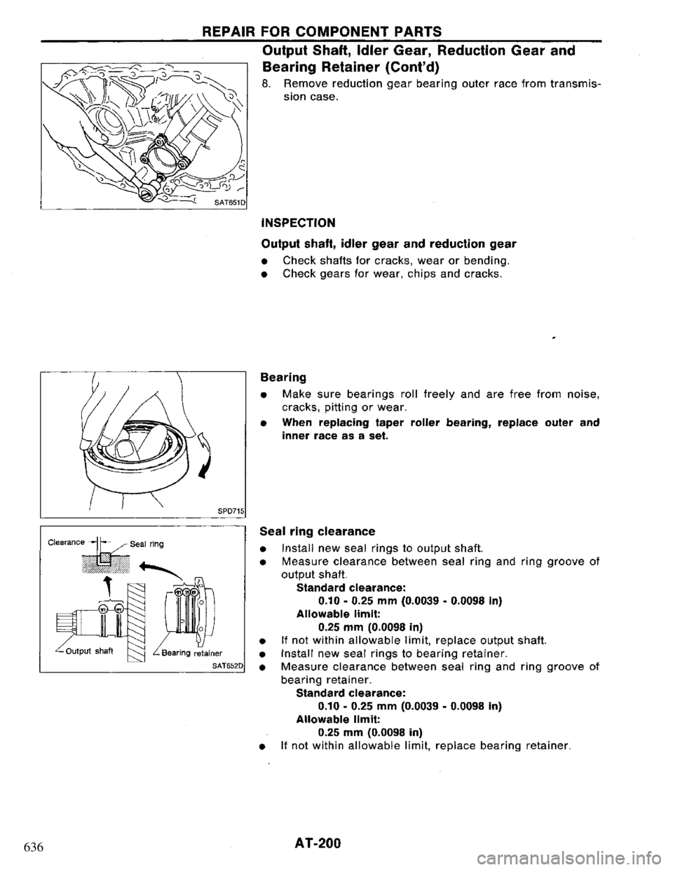 NISSAN PRIMERA 1995  Service Repair Manual 636 