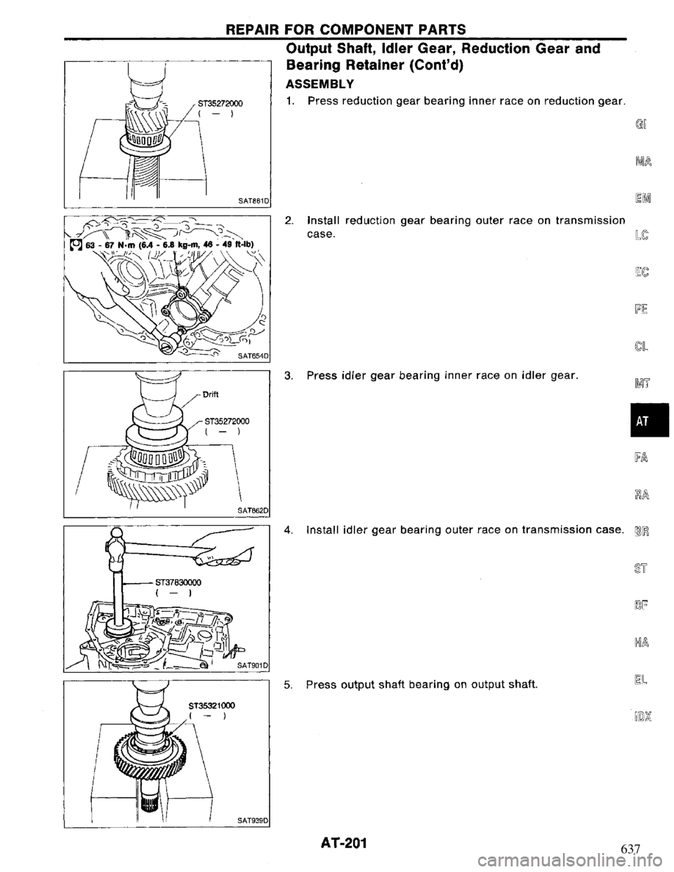 NISSAN PRIMERA 1995  Service Repair Manual 637 